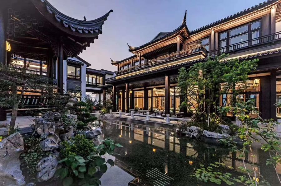桃李春風中式庭院