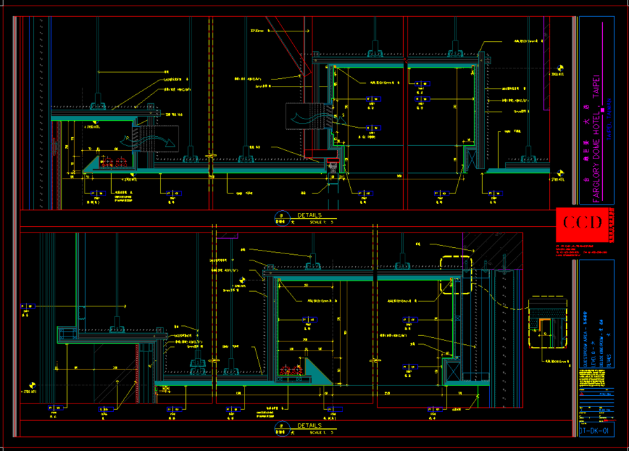 《CCD-台湾礁溪远雄悦来六星大饭店》方案+效果图+CAD施工图+物料表 