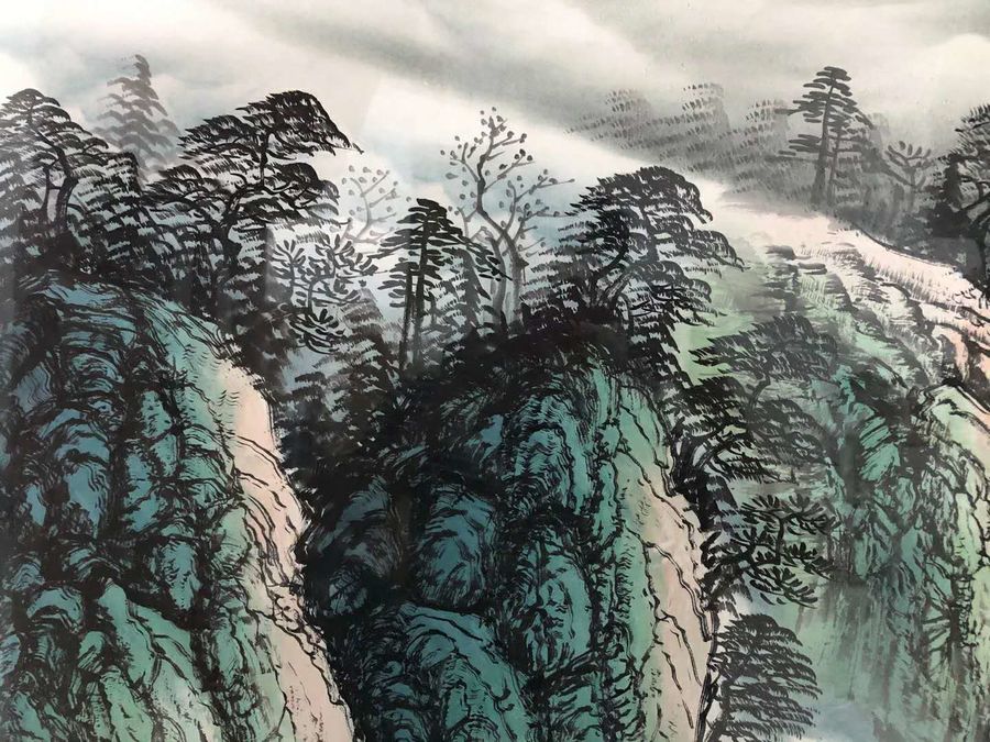手繪山水國畫