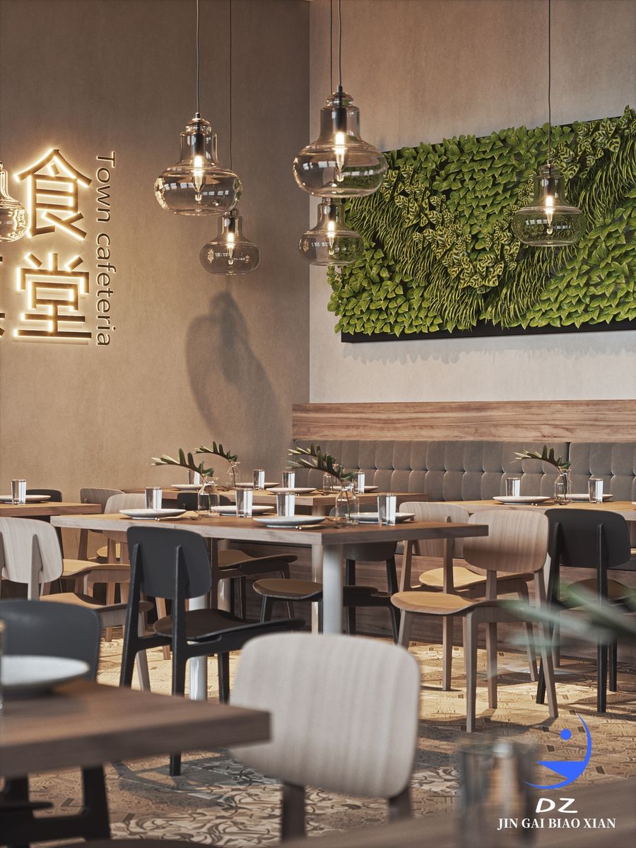 照片級渲染  工裝餐廳