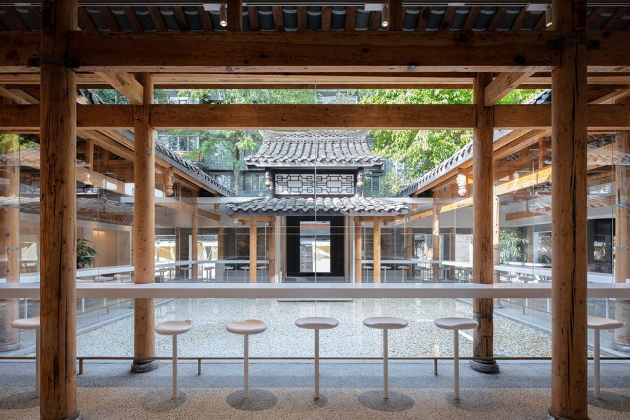 B.L.U.E.建筑設(shè)計丨成都寬窄巷子% Arabica咖啡店
