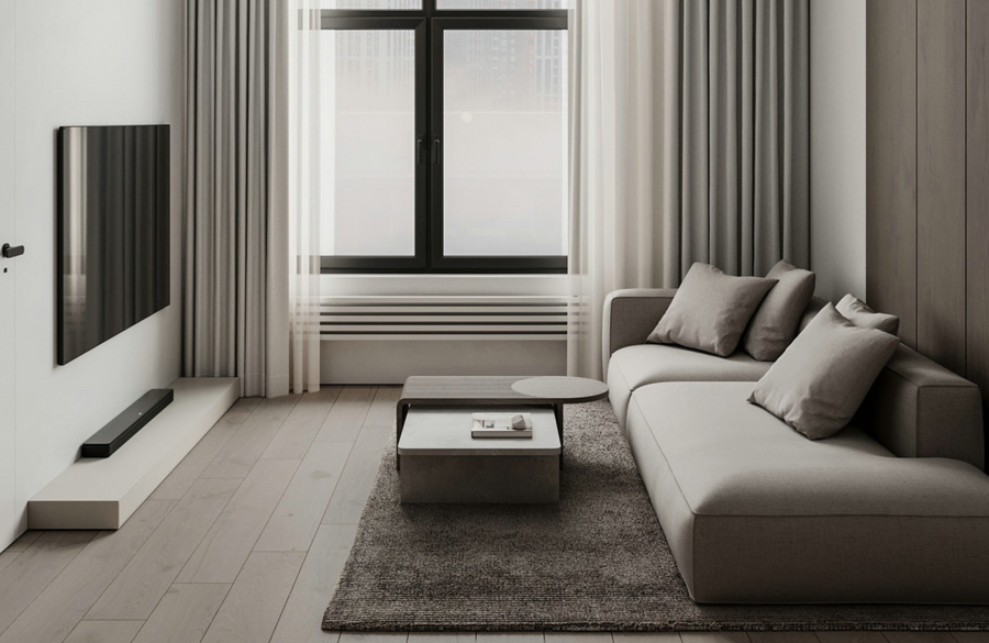 高级灰色系公寓设计 超有气质