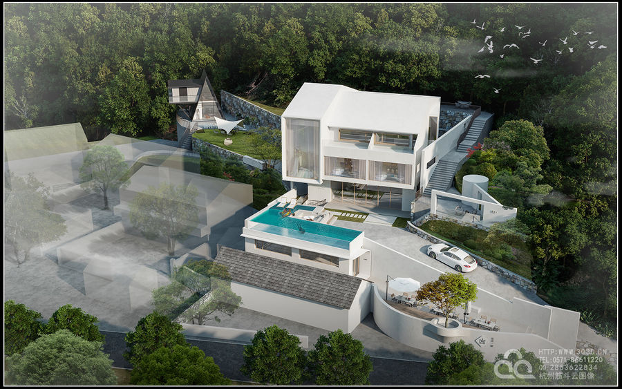 筋斗云效果圖 戶外建筑園林