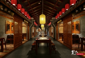 江南烟雨 l 北京烤鸭店装修设计