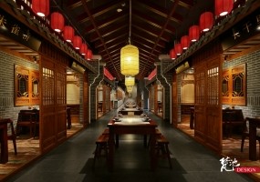 江南烟雨 l 北京烤鸭店装修设计