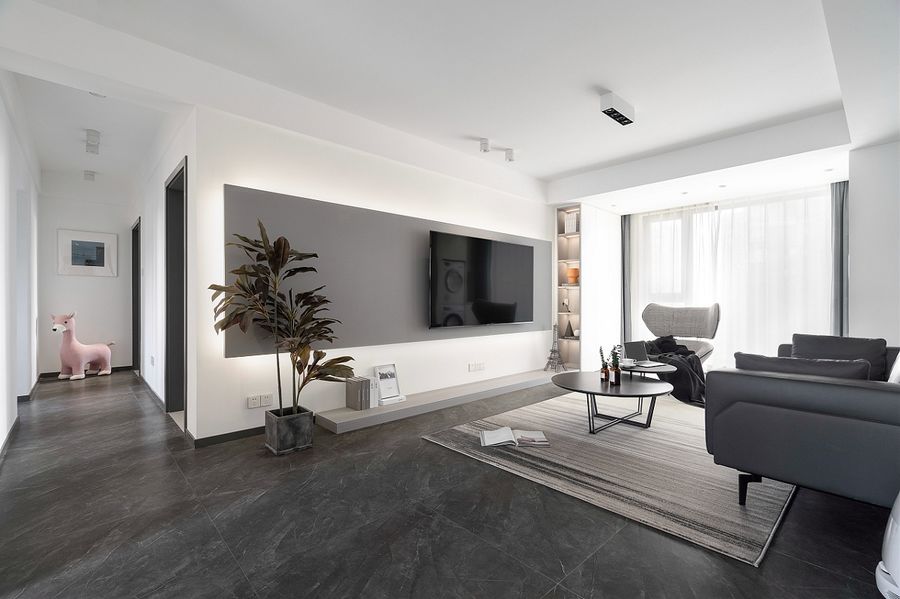 高级黑+简洁白 打造清爽精致的住宅