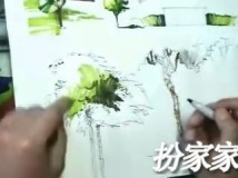 刘晓东滩手绘效果&amp;陈卫红水彩技法视频教程【手绘教程】