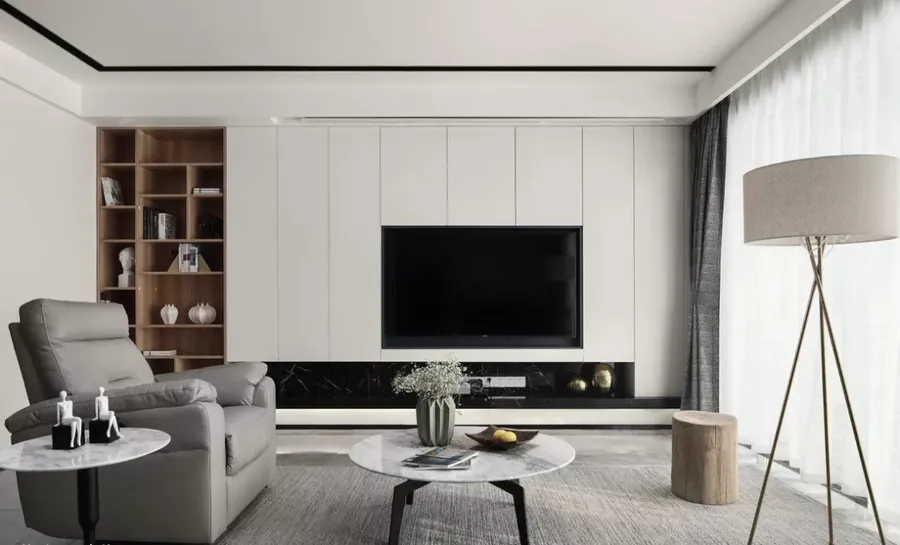 电视背景墙别空着，美观又实用的3种设计方法！