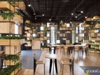 北京咖啡厅设计，采用回收旧钢筋进行模块化组合