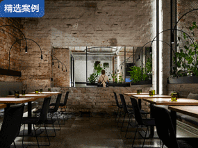 餐厅空间设计-【工业风素食餐厅】-成都餐厅装修设计