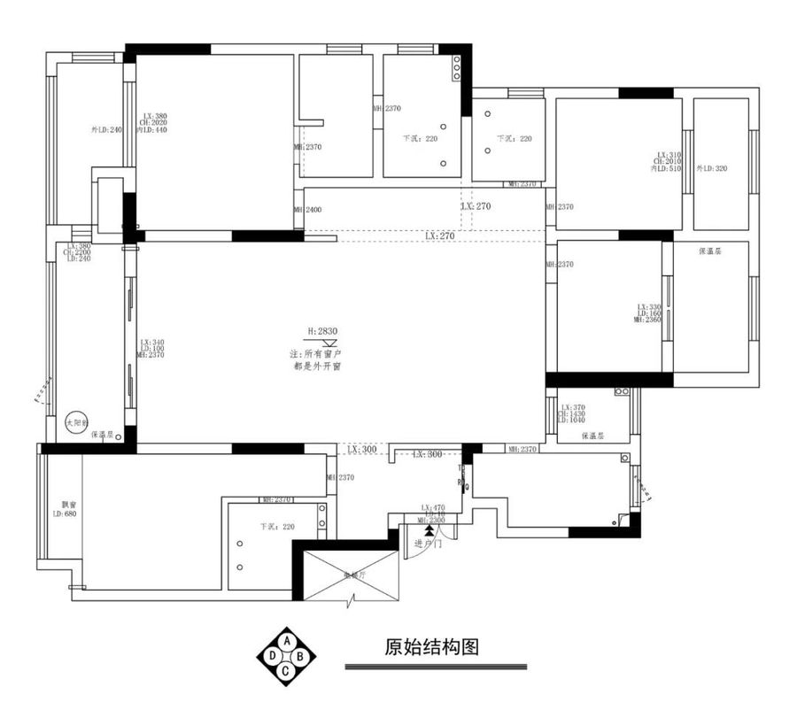 深零設計丨【金隅南七里】無序→有序，170㎡克制靜謐的煙火氣